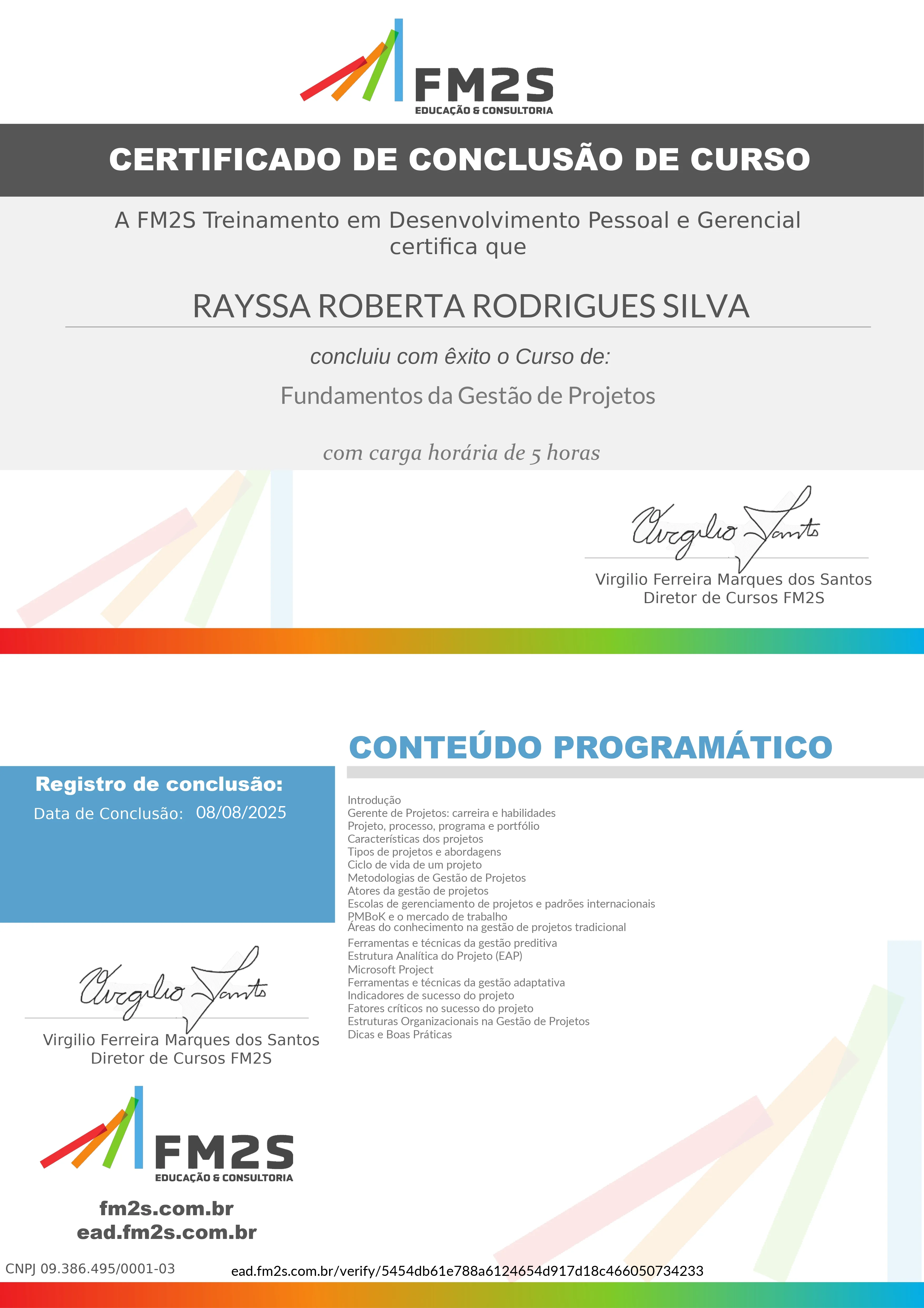 Certificado de Lógica de Programação