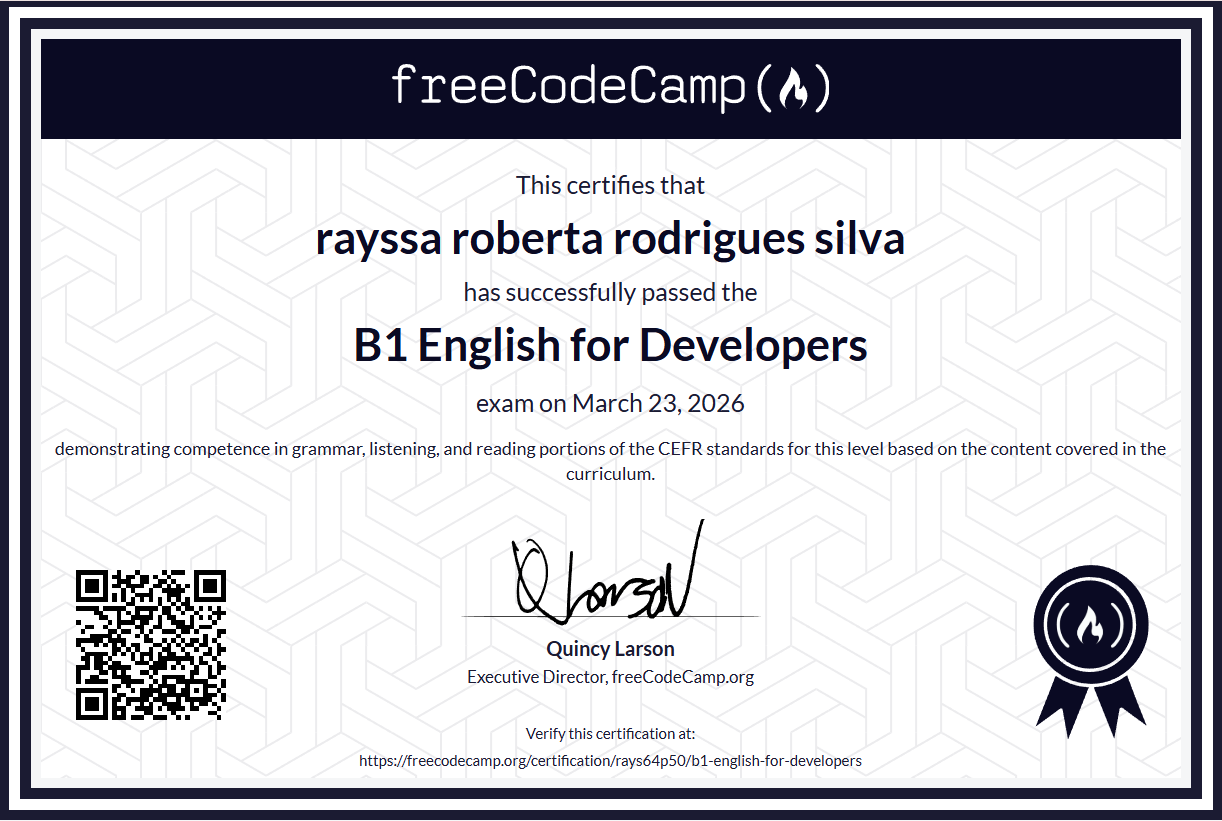 Certificado de Lógica de Programação
